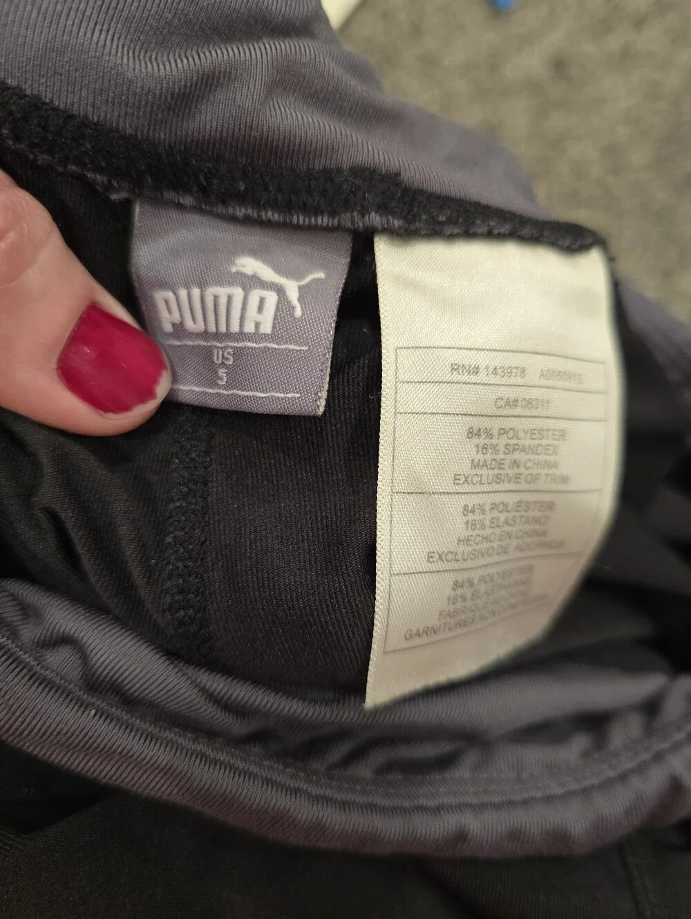 Puma Girls Athletic Tee & Leggings Set - Gray with Hot Pink Logo - Picture 3 of 3